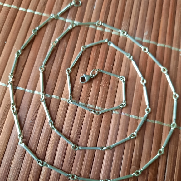 None Jewelry - Unique sterling bar link chain